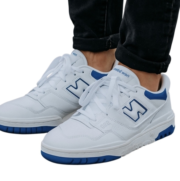 New Balance 550 Men's Size 10 / Women 11.5. New With box. White and blue color. - Picture 1 of 13